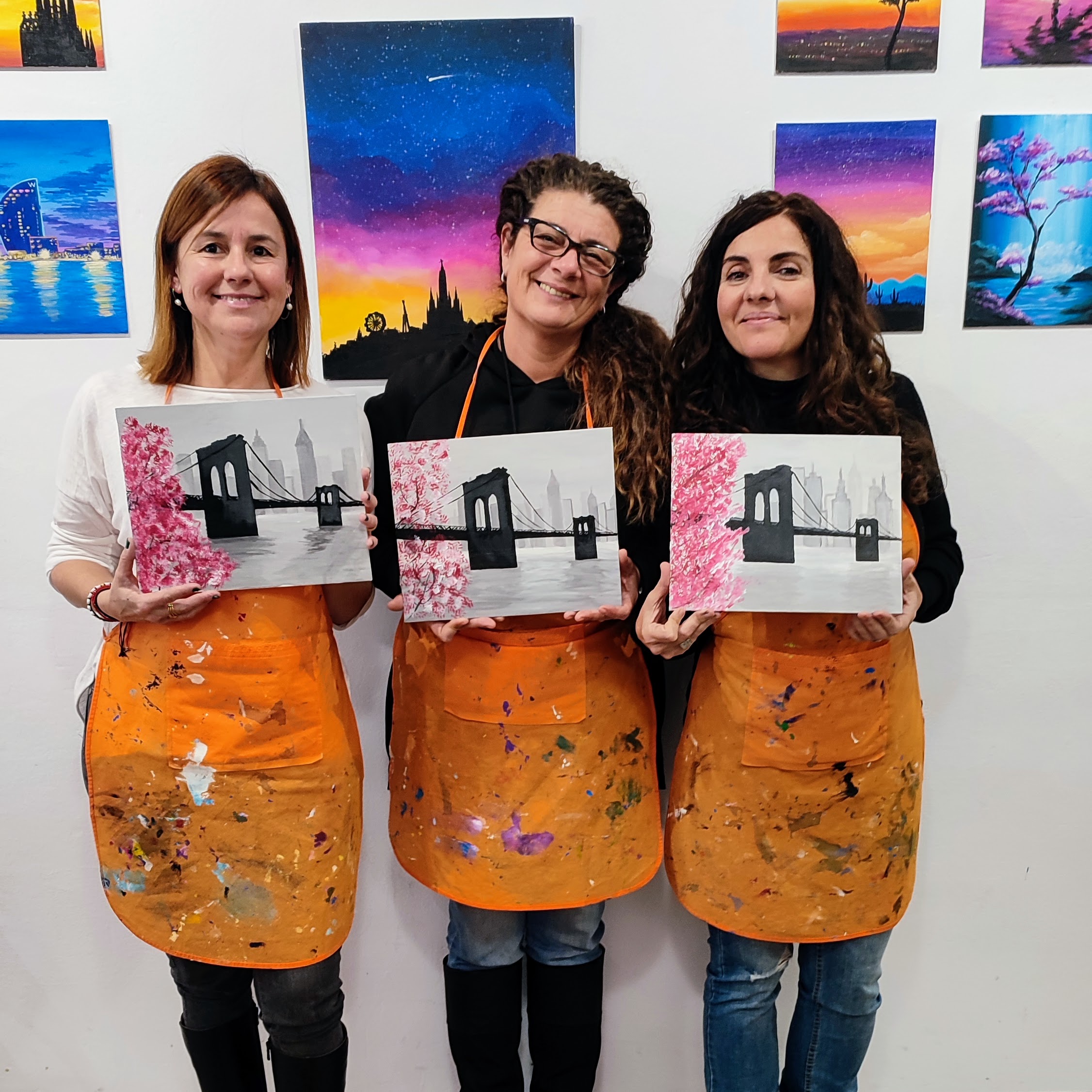 New York Aprender Pintar Barcelona Actividad Arte y vino Pincelea