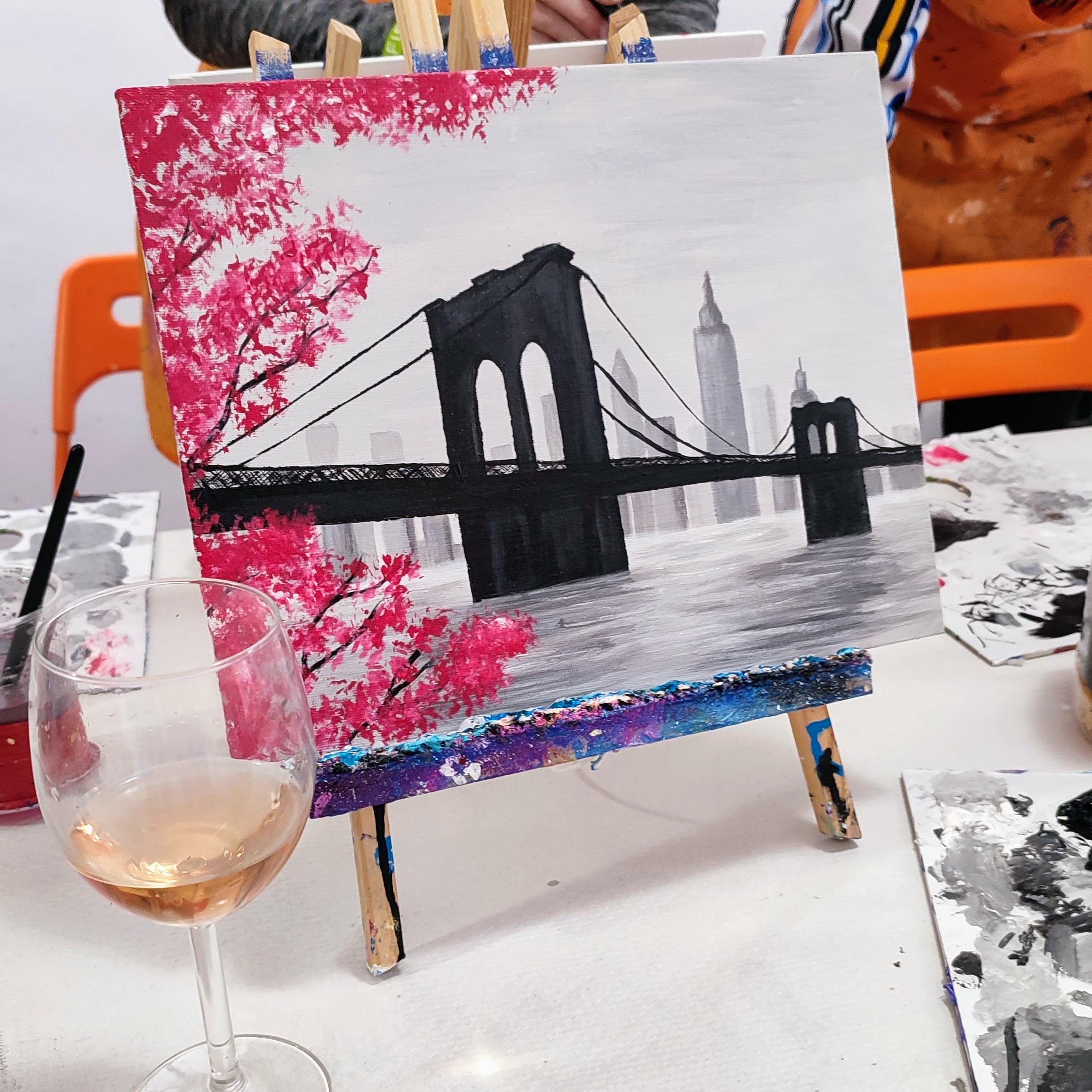 New York Aprender Pintar un cuadro Barcelona Arte y vino Pincelea