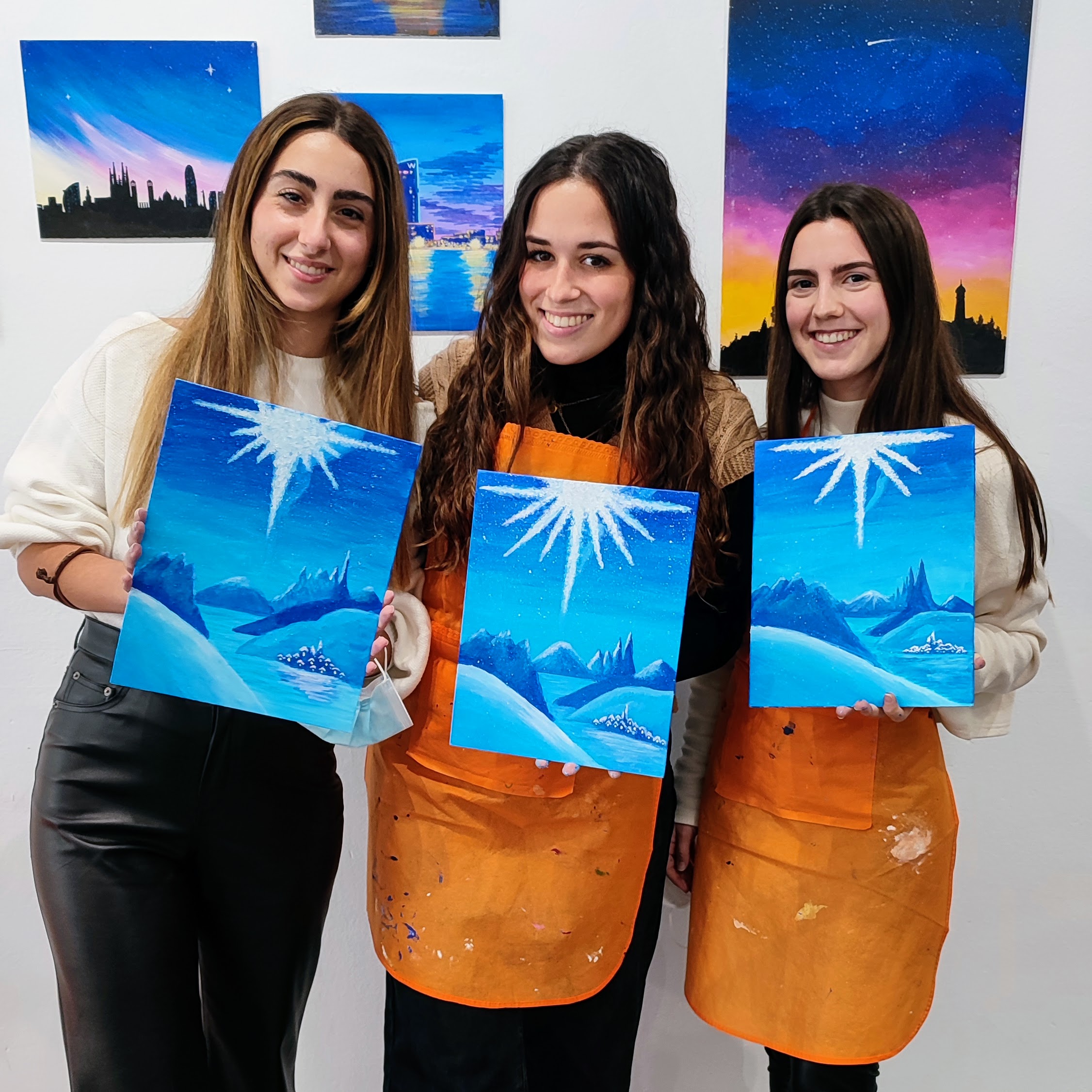 Frozen Pincelea Actividades pintura pintar aprender Barcelona Arte y Vino