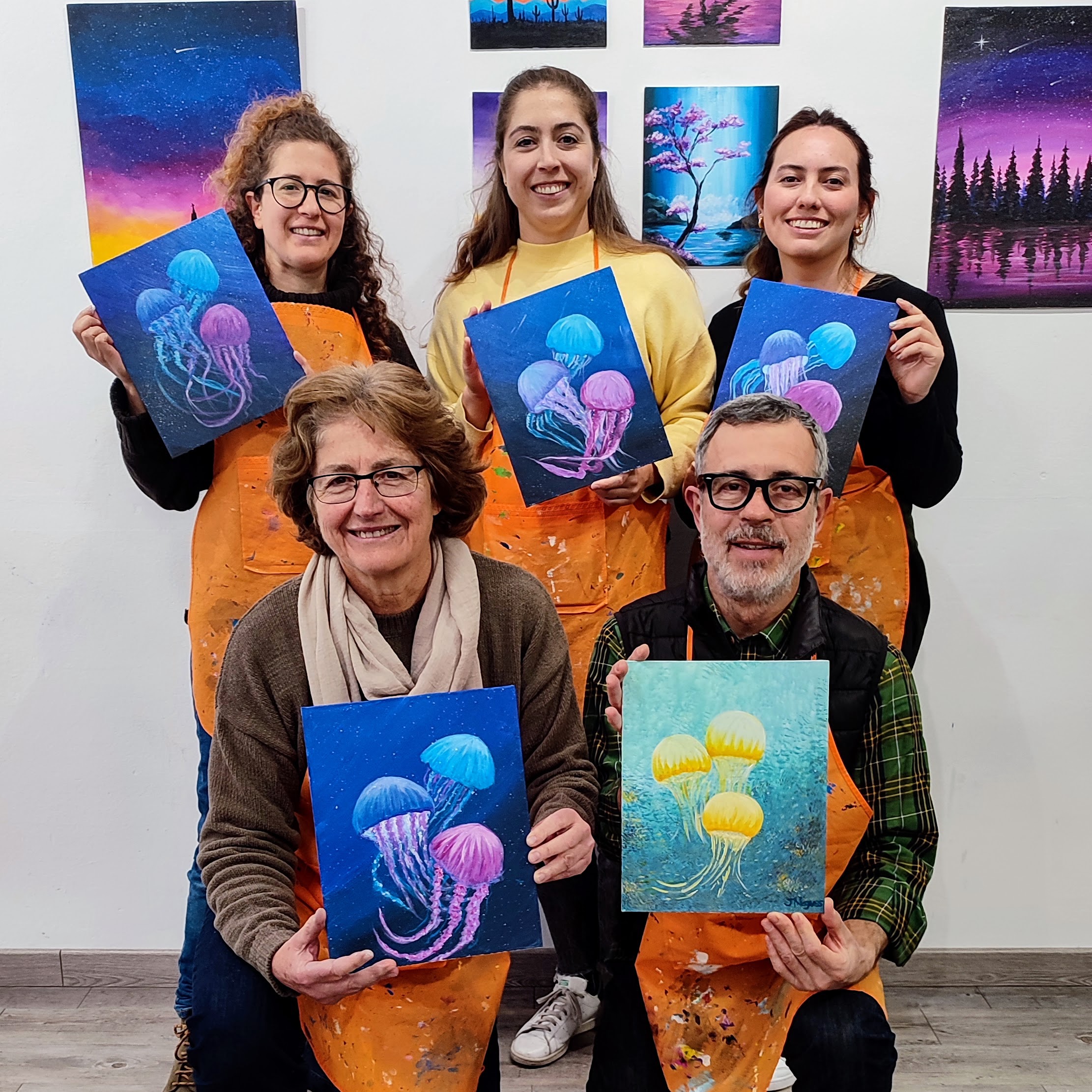Medusas actividades familia barcelona pincelea aprender pintura arte