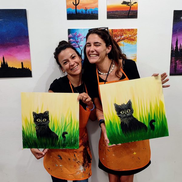 Gatito Actividades amigas pintar barcelona pincelea