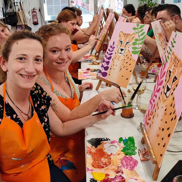 Guepardo Art Wine pintura barcelona Pincelea