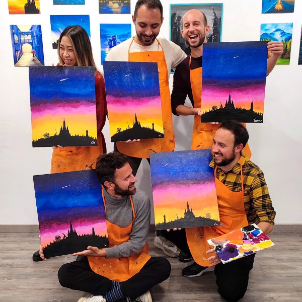 Tibidabo Art wine painting